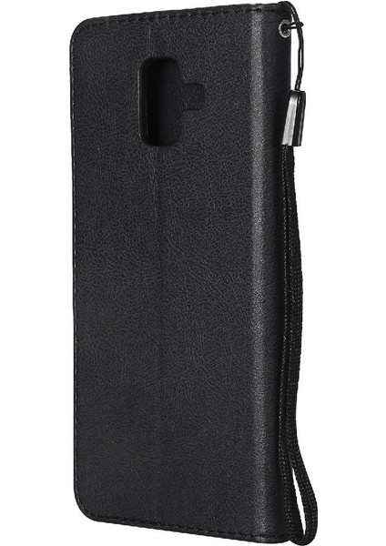 Samsung Galaxy A6 Için Flip Case 2018 Yüksek Kaliteli Deri Iş Cüzdan (Yurt Dışından)
