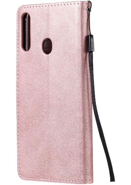 Samsung Galaxy A20S Yüksek Kalite Deri Klasik Düz Renk Için Flip Case (Yurt Dışından)