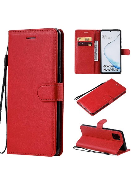 Samsung Galaxy Not 10 Lite Için Flip Case Kart Yuvası ile Yüksek Kalite Kılıf (Yurt Dışından)