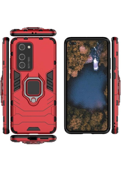 Huawei P40 Askeri Damla Koruma Kickstand Darbeye Kapak (Yurt Dışından)