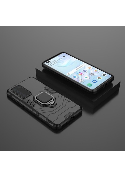 Huawei P40 Askeri Damla Koruma Kickstand Darbeye Kapak (Yurt Dışından)