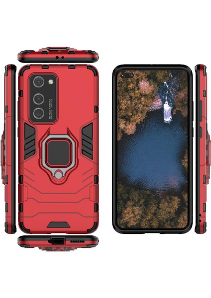Huawei P40 Askeri Damla Koruma Kickstand Darbeye Kapak (Yurt Dışından)