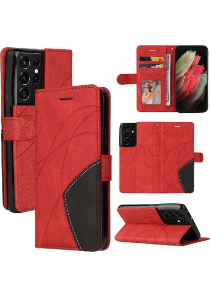 Samsung Galaxy S21 Ultra Pu Deri Flip Folio Kılıf Kickstand (Yurt Dışından) modelleri