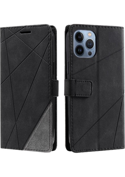IPhone 14 Için Kılıf Pro Max Kart Tutucu Kickstand Darbeye Cüzdan Flip Pu (Yurt Dışından)