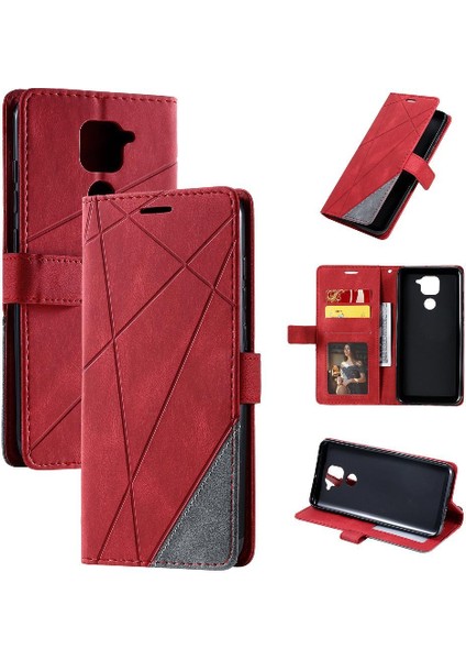 Xiaomi Redmi Not 9 Için Kılıf Pu Deri Kart Tutucu Kickstand Manyetik (Yurt Dışından)