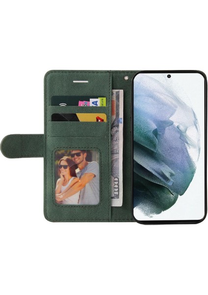 Samsung Galaxy S21 Fe Pu Deri Flip Folio Kılıf ile Iki Renkli (Yurt Dışından) modelleri