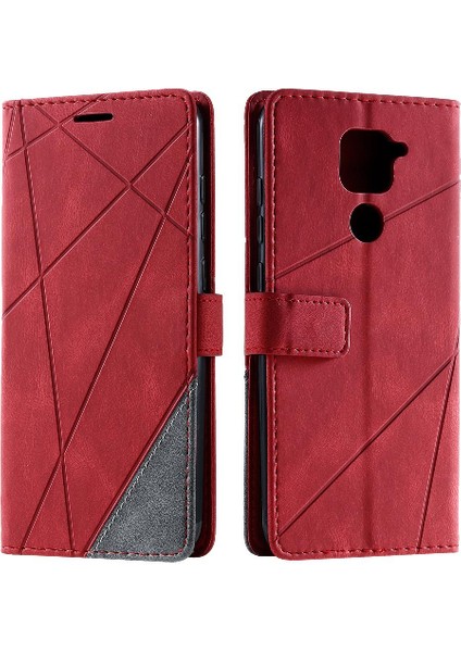 Xiaomi Redmi Not 9 Için Kılıf Pu Deri Kart Tutucu Kickstand Manyetik (Yurt Dışından)