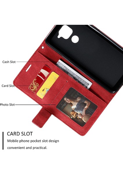 Xiaomi Redmi Not 9 Için Kılıf Pu Deri Kart Tutucu Kickstand Manyetik (Yurt Dışından)