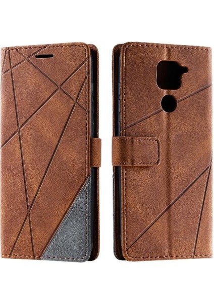 Xiaomi Redmi Not 9 Için Kılıf Pu Deri Kart Tutucu Kickstand Manyetik (Yurt Dışından)