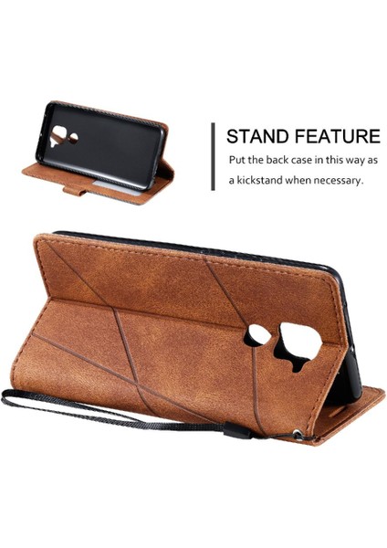 Xiaomi Redmi Not 9 Için Kılıf Pu Deri Kart Tutucu Kickstand Manyetik (Yurt Dışından)