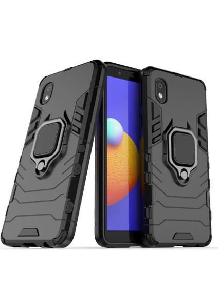 Samsung Galaxy A01 Çekirdek Darbeye Kapak Için Kılıf Kickstand Askeri Damla (Yurt Dışından)