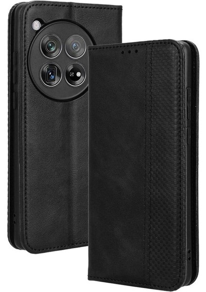 Oneplus 12 5g Manyetik Kapatma Pu Deri Cüzdan Için Kılıf (Yurt Dışından)