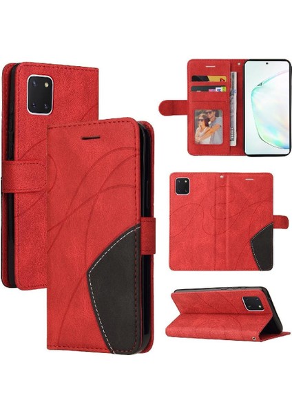 Samsung Galaxy Not 10 Lite Için Kılıf Pu Deri Flip Folio Kılıf Kickstand (Yurt Dışından)