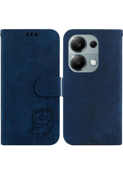 Xiaomi Poco M6 Pro 4g Kabartmalı Sevimli Kaplan Kartı Cep Tutucu (Yurt Dışından)