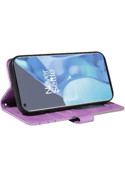 Kart Yuvası Standı Iki Renkli Dikiş Kickstand ile Oneplus 9 Pro Için Kılıf (Yurt Dışından) indirimleri