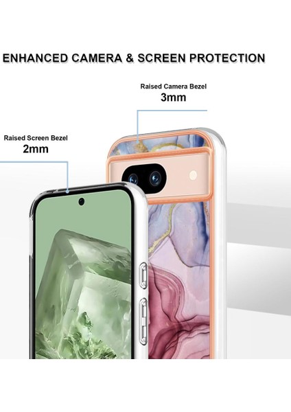 Google Piksel 8A Silikon Tampon Darbeye Dayanıklı Tpu Mermer ile Uyumlu (Yurt Dışından) fırsatları