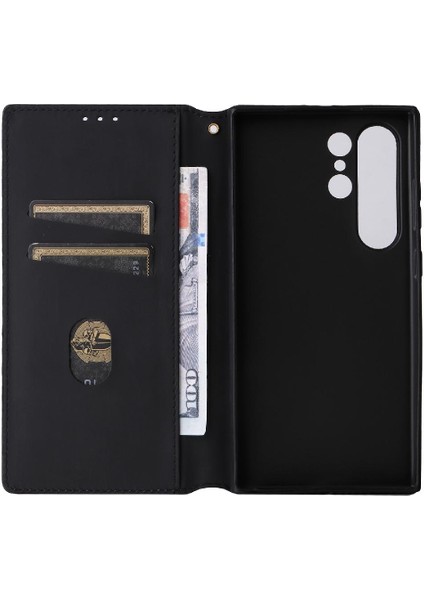 Samsung Galaxy S24 Ultra Pu Deri Manyetik Kapatma 3D Desen (Yurt Dışından) modelleri