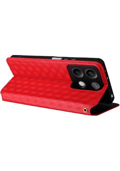 Xiaomi Poco X6 Manyetik Kapatma Kart Yuvaları Tutucu Pu Deri Kılıf (Yurt Dışından)