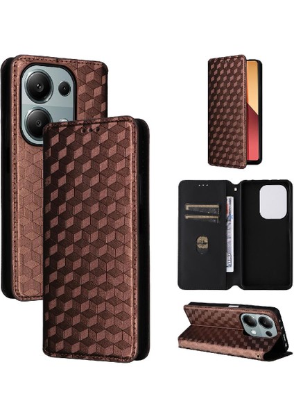 Xiaomi Redmi Için Not 13 Pro 4g Cüzdan Manyetik Kapatma 3D Desen (Yurt Dışından)