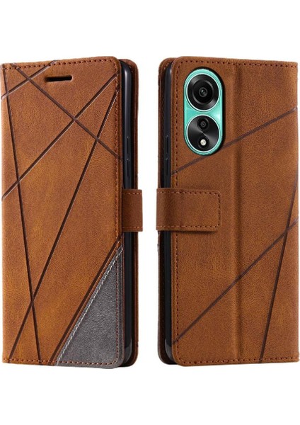 Oppo A78 4g Manyetik Cüzdan Flip Için Kılıf Folio Pu Deri Darbeye Kart (Yurt Dışından)