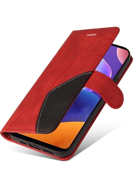 Manyi Mall Samsung Galaxy Kickstand Kickstand Koruyucu Iki Renkli Dikiş Pu (Yurt Dışından)