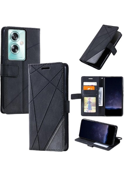Oppo A79 5g Için Kılıf Pu Deri Darbeye Cüzdan Flip Folio Manyetik Kart (Yurt Dışından)