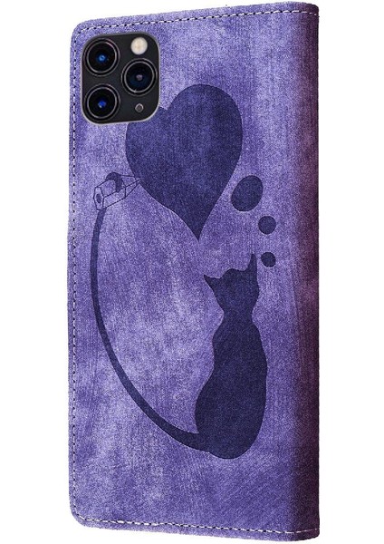IPhone 11 Için Kılıf Pro Max Tutucu Kapak Cüzdan Kılıf Flip Folio Kabartmalı (Yurt Dışından)