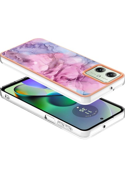 Motorola Moto G54 Darbeye Dayanıklı Mermer Silikon Tampon Tpu ile Uyumlu (Yurt Dışından) modelleri