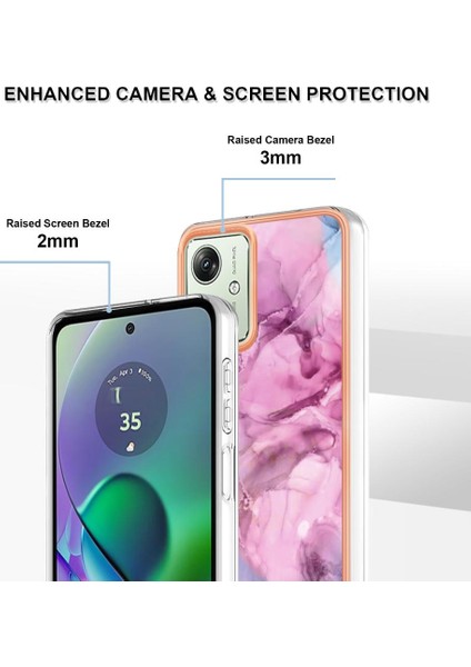 Motorola Moto G54 Darbeye Dayanıklı Mermer Silikon Tampon Tpu ile Uyumlu (Yurt Dışından) indirimleri