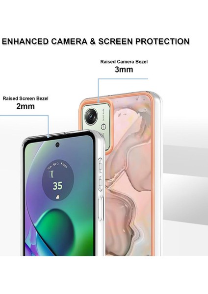 Motorola Moto G54 Darbeye Dayanıklı Mermer Silikon Tampon Tpu ile Uyumlu (Yurt Dışından) fırsatları