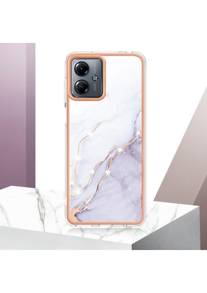 Motorola Moto G14 Ince Tpu Yumuşak Tampon Koruma Mermer Desen (Yurt Dışından) fırsatları