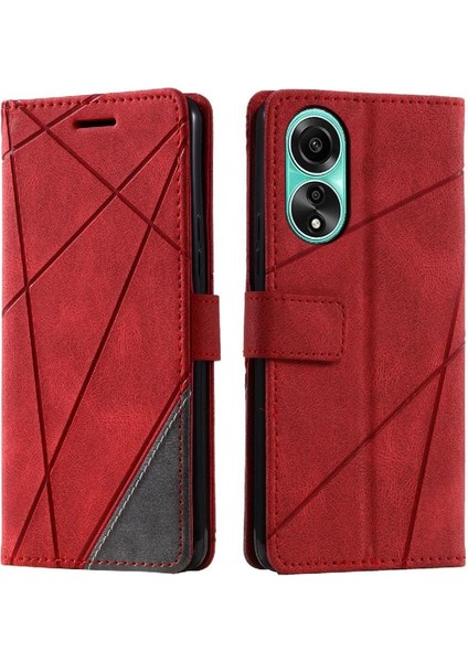 Oppo A78 4g Manyetik Cüzdan Flip Için Kılıf Folio Pu Deri Darbeye Kart (Yurt Dışından)