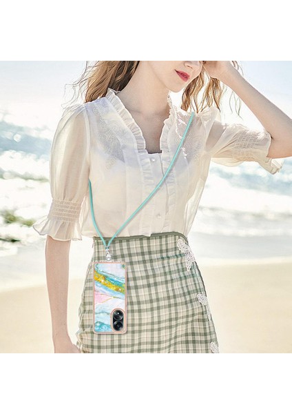 Oppo A58 4g Mermer Tampon Anti-Çizik Yumuşak Crossbody Kordon Için Kılıf (Yurt Dışından) indirimleri