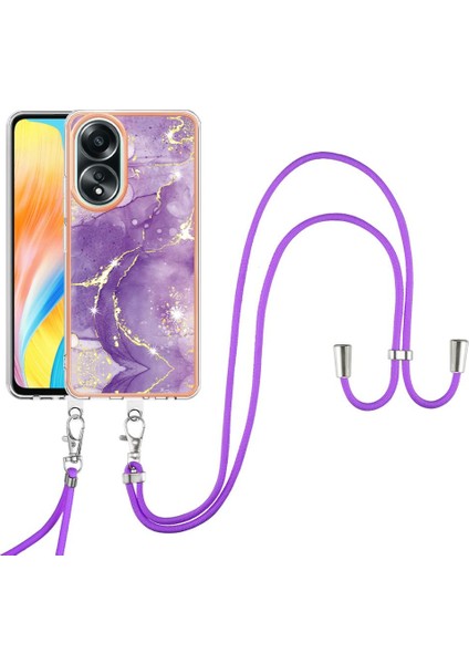 Oppo A58 4g Mermer Tampon Anti-Çizik Yumuşak Crossbody Kordon Için Kılıf (Yurt Dışından) fırsatları