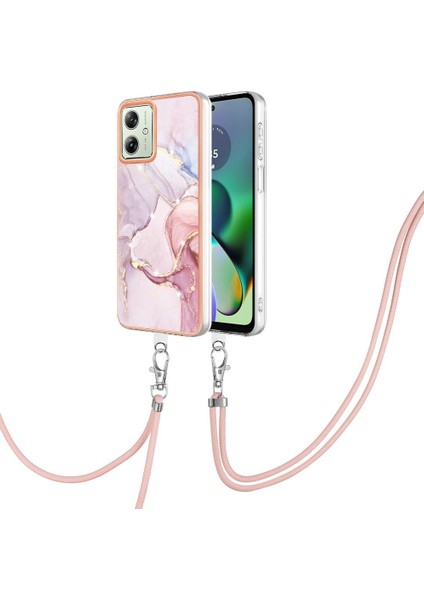 Motorola Moto G54 Tampon Anti-Scratch Yumuşak Crossbody Kordon Için Kılıf (Yurt Dışından)