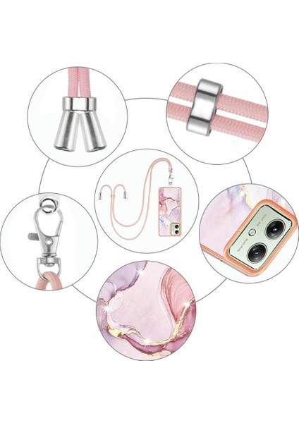 Motorola Moto G54 Tampon Anti-Scratch Yumuşak Crossbody Kordon Için Kılıf (Yurt Dışından) modelleri