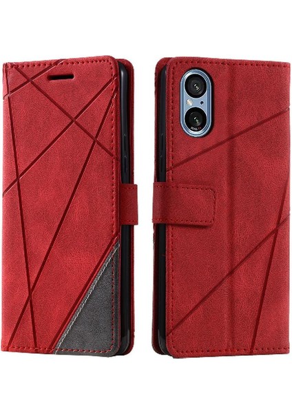 Sony Xperia 5V Darbeye Dayanıklı Manyetik Kart Tutucu Kickstand Cüzdan (Yurt Dışından)