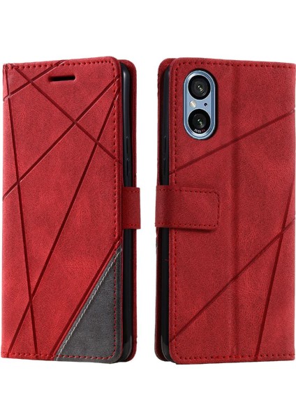 Sony Xperia 5V Darbeye Dayanıklı Manyetik Kart Tutucu Kickstand Cüzdan (Yurt Dışından)
