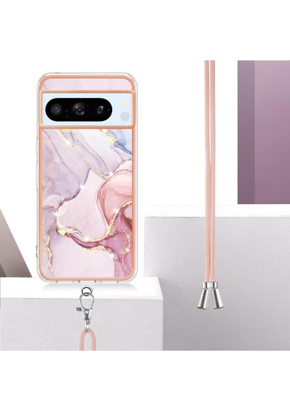 Google Piksel 8 Pro Crossbody Kordon Askısı Mermer Anti-Scratch Için Kılıf (Yurt Dışından) modelleri