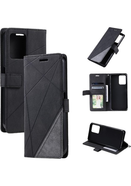 Realme C35 Pu Deri Manyetik Darbeye Kart Tutucu Kickstand Için Kılıf (Yurt Dışından)