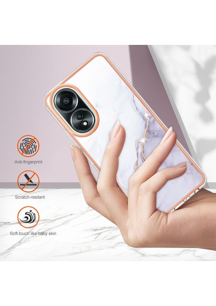 Oppo A58 4g Ince Tpu Mermer Desen Koruma Yumuşak Tampon Için Kılıf (Yurt Dışından) modelleri