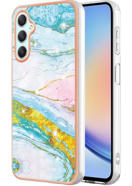 Samsung Galaxy A25 5g Mermer Desen Koruma Için Kılıf Ince Tpu Yumuşak (Yurt Dışından)
