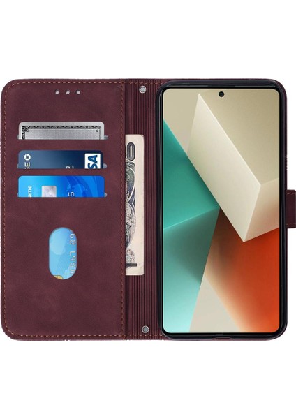 Xiaomi Redmi Not 13 Için Kılıf 5g Flip Folio Kitap Koruyucu Cüzdan Kapak (Yurt Dışından)