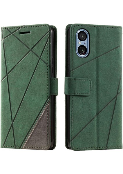 Sony Xperia 5V Darbeye Dayanıklı Manyetik Kart Tutucu Kickstand Cüzdan (Yurt Dışından)