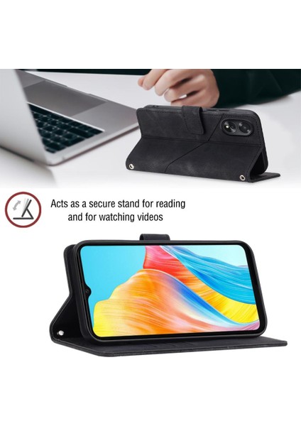 Oppo A38 4g Için Kılıf Manyetik Deri Cüzdan Kapak Çevirin Kart Tutucu (Yurt Dışından)