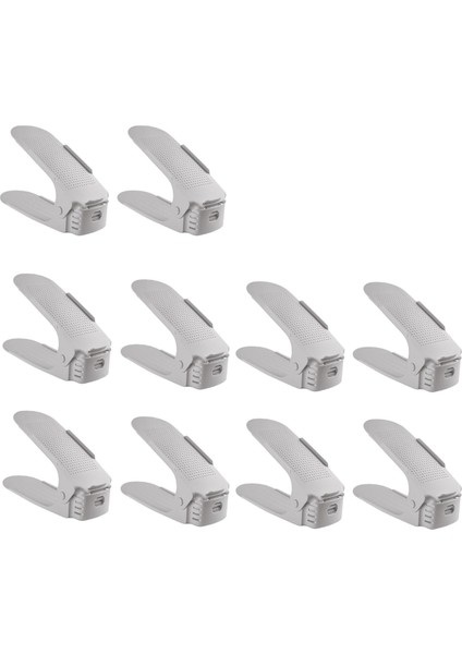 10 Adet Çift Katmanlı Yerden Tasarruf Sağlayan Ayakkabı Rafı Depolama Tutucu, Ayakkabı Olmayan Organizatör Depolama Fikri, Gri (Yurt Dışından) fiyatları