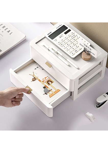 Katlı Ofis Masaüstü Organizatör Çekmece Banyo Saklama Kutusu (Beyaz) (Yurt Dışından) fiyatları