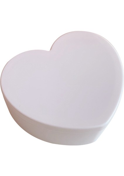 Kız Kalp Saklama Kutusu Takı Masaüstü Çift Saklama Kutusu Beyaz (Yurt Dışından)