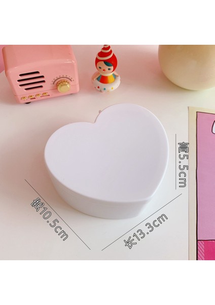 Kız Kalp Saklama Kutusu Takı Masaüstü Çift Saklama Kutusu Beyaz (Yurt Dışından) fırsatları