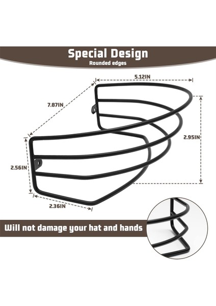 Duvar Kapısı Için 2'li Paket Şapka Askısı, Beyzbol Şapkaları Için Metal Şapka Düzenleyicileri (Yurt Dışından) fırsatları